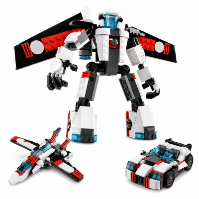 Toyoos 3-in-1 Building Blocks Robot Set | Transforming Robot, Jet & Car Toy | 237+ Pieces Construction Set for Kids (6+ Years)