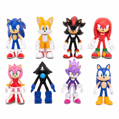 Toyoos Action Figures Set of 8 for Kids | Cartoon Character Mini Figures | 9cm Collectible Toys Pack | Boys & Girls Gift 3+ Years