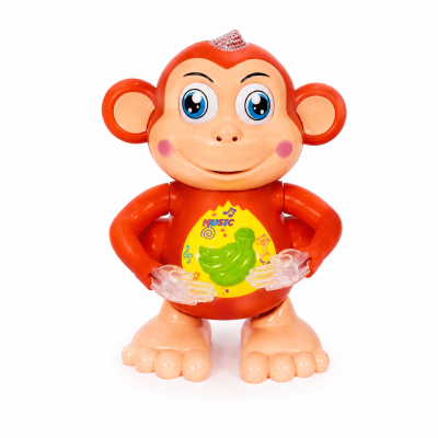 TOYOOS Dancing Monkey Toy with Music & Lights | Interactive Walking Toy for Kids | Battery Operated Fun Toy for Boys & Girls