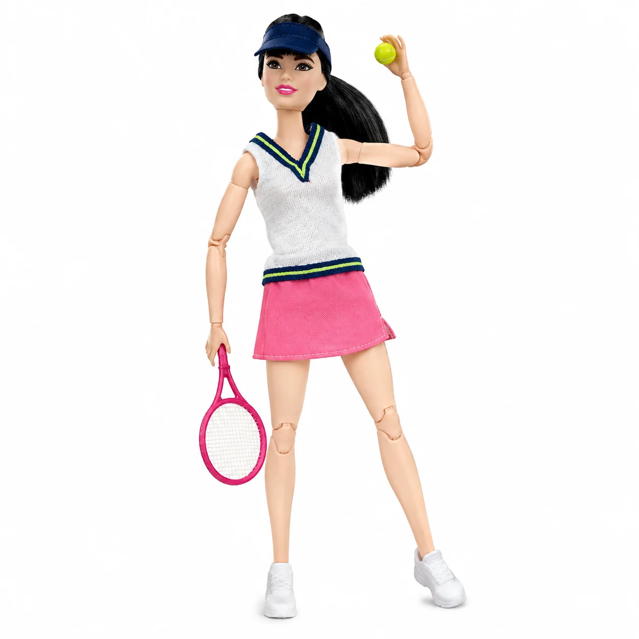 TOYOOS Tennis Player Doll Set with Racket, Ball & Accessories | Fashion Sports Doll for Kids | Realistic Play Toy