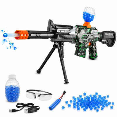TOYOOS M416 Electric Gel Ball Blaster Gun with Tripod & Safety Glasses | High Speed Shooting Toy Gun with Rechargeable Battery | Outdoor Shooting Toy for Kids