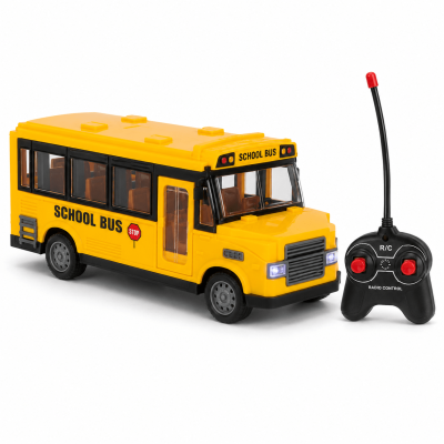 Toyoos RC School Bus Toy with Light & Sound | 2.4GHz Remote Control Bus for Kids | Realistic Yellow School Bus Toy | Full Function RC Vehicle (3+ Years)