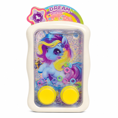 Toyoos Unicorn Water Ring Toss Game | Handheld Water Game for Kids | No Battery Educational Travel Toy | Unicorn Ring Toss Pocket Game