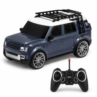 Toyoos 1:16 RC Road Runner SUV for Kids | 2.4GHz Remote Control Rechargeable Off-Road Car with LED Lights, High Speed, Shock Absorbers & High Grip Tires