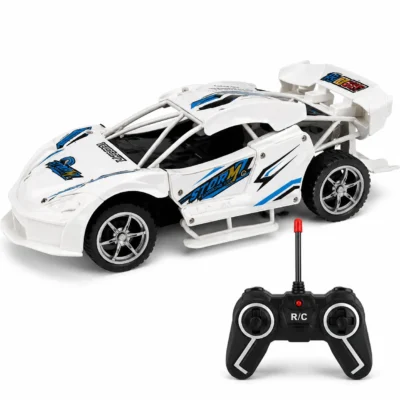 Toyoos 1:16 Metal Spray RC Racing Car for Kids | 2.4GHz Rechargeable Remote Control Car with Spray Mist, Opening Doors, LED Lights, Shock Absorbers & High-Speed Drift Toy