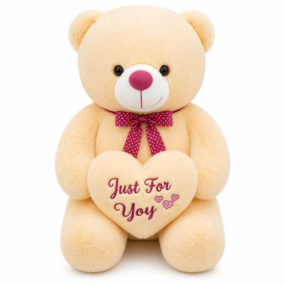 Toyoos Cute Teddy Bear with Heart Cushion | Ultra Soft Plush Stuffed Toy for Kids, Girls & Boys | Hugging Teddy Gift for Birthday, Valentine's Day, Baby Shower & Home Decor