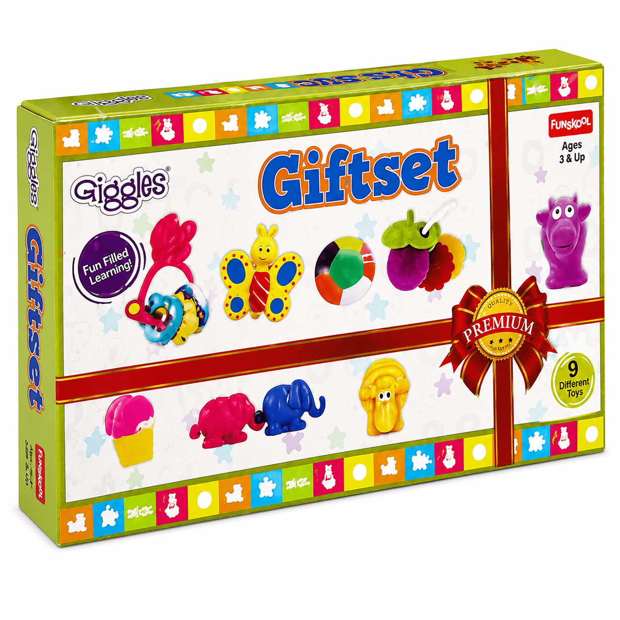 Funskool Giggles Gift Set for Kids (9 Toys) | Learning & Activity Toy Set | Age 3+