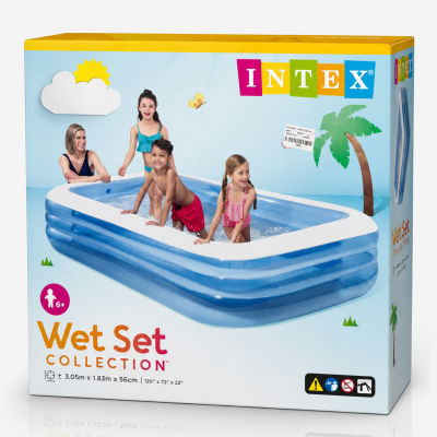 Toyoos Inflatable Family Swimming Pool for Kids & Adults | Large PVC Pool 3.05m