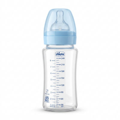 TOYOOS Premium Baby Feeding Bottle 240ml | BPA Free Baby Milk Bottle | Soft Silicone Nipple | Anti-Colic | Leak-Proof | Easy Grip Feeding Bottle for Newborn & Infants
