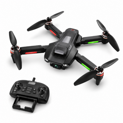 TOYOOS E100 Pro Plus Foldable Camera Drone for Kids & Beginners | HD Camera | Altitude Hold | Headless Mode | 360° Flip | 2.4GHz Remote Control | Rechargeable RC Quadcopter with LED Lights