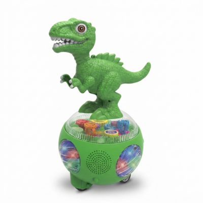 TOYOOS Dancing Dinosaur Toy with 360° Rotating Action, LED Lights, Music & Automatic Bump and Go | Battery Operated Musical Dinosaur Toy for Kids Boys & Girls 3+ Years