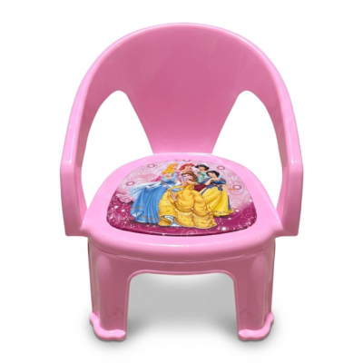 TOYOOS Kids Plastic Chair for Boys & Girls | Princess Theme Study Chair | Strong Lightweight Arm Chair | Indoor & Outdoor Seating | Reading, Study & Play Chair for Toddlers