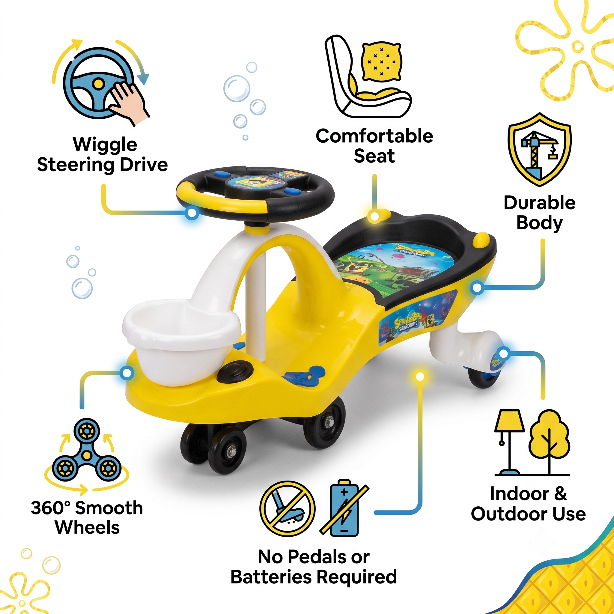 Kids Swing Car, Ride On Toy (3)