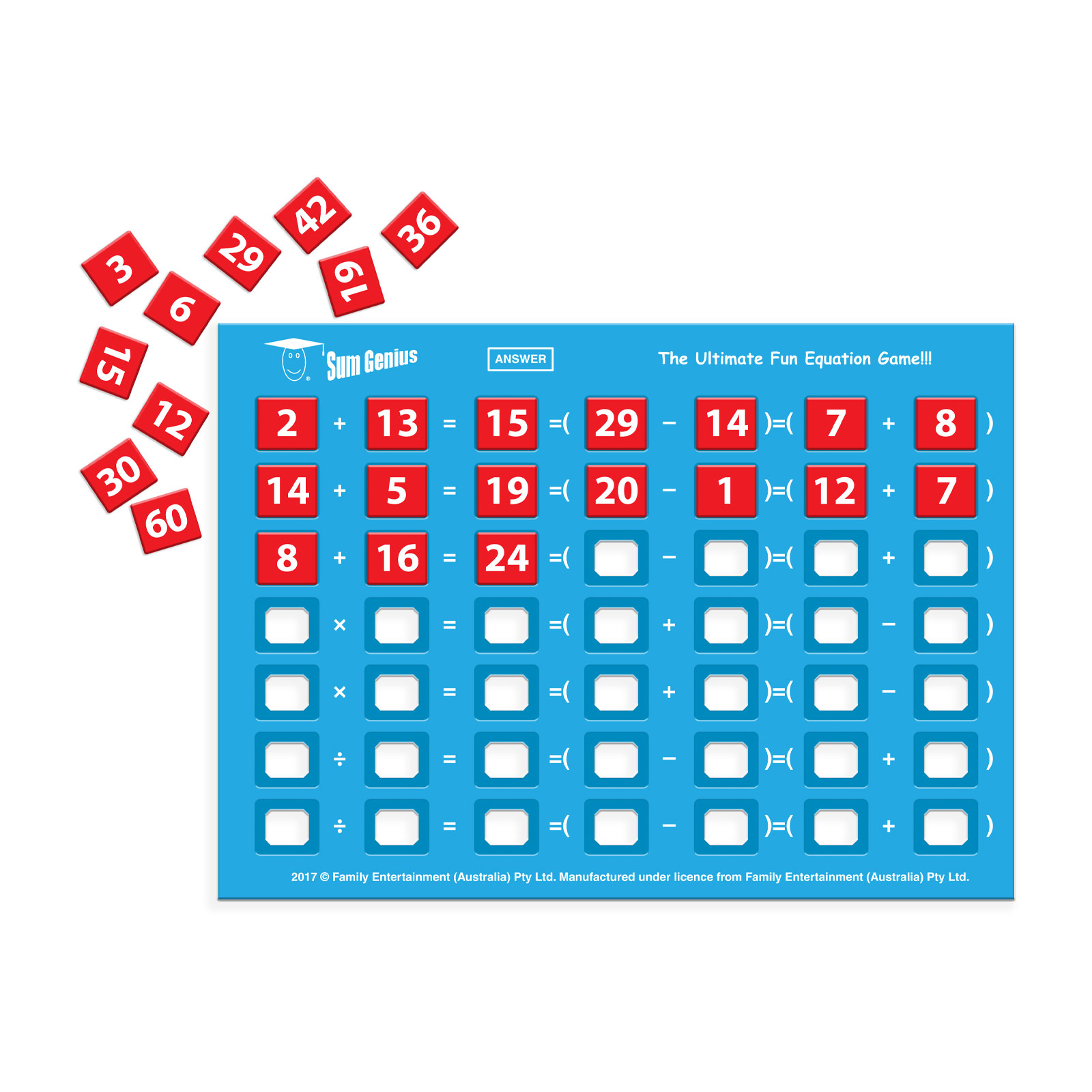 Funskool Sum Genius Math Board Game for Kids & Adults | Math Puzzle