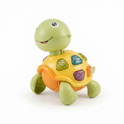 TOYOOS Crawling Musical Turtle Toy with LED Lights | Interactive Early Learning Turtle for Babies & Toddlers | Automatic Crawling, Music & Light Toy | Educational Battery Operated Toy