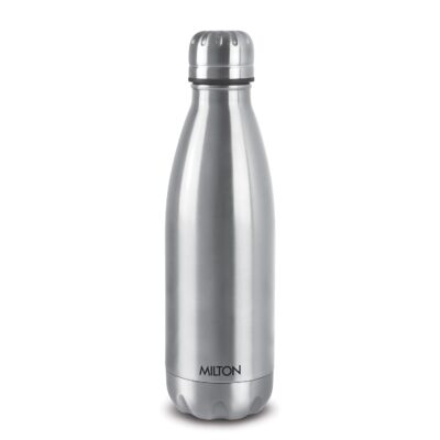 Milton 700ml Stainless Steel Vacuum Insulated Water Bottle | Double Wall Thermosteel Flask | 24 Hours Hot & Cold | Leakproof BPA-Free Travel Bottle | Silver