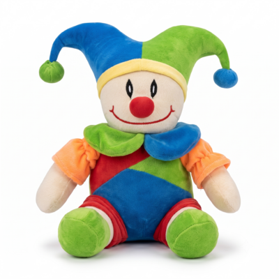 Toyoos Colorful Clown Plush Soft Toy for Kids | Ultra Soft Stuffed Doll with PP Cotton Filling | Cute Hugging Plush Toy for Boys & Girls | Birthday Gift | 35.5 cm