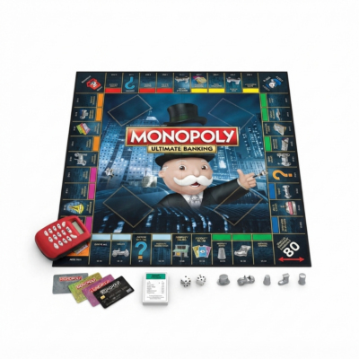 Monopoly Ultimate Banking Board Game for Kids & Family | Cashless Electronic Banking Unit | Strategy Property Trading Game | Multiplayer Fun Board Game