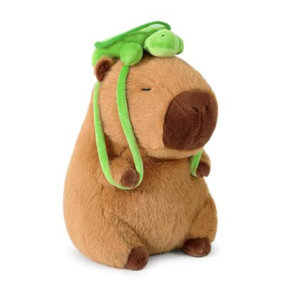 Capybara Plush Toy with Detachable Turtle Backpack | Soft Stuffed Animal Toy for Kids