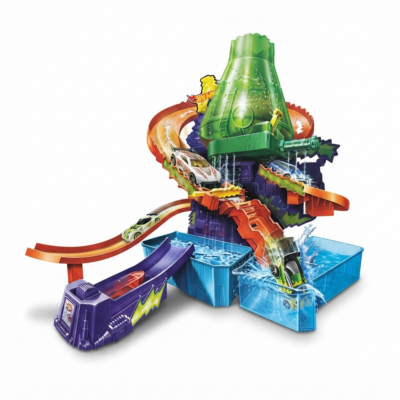Color Change Water Track Racing Set for Kids | Multi-Level Splash Track with Water Tower, Color Shift Car, Stunt Ramp & Racing Playset