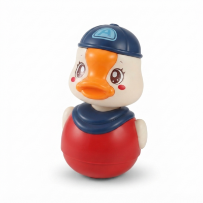 Musical Dancing Duck Toy with LED Lights & Wobbling Action | Interactive Baby Toy with Music, Flashing Lights & Auto Balance Movement | Educational Toy for Toddlers Boys & Girls 1+ Years
