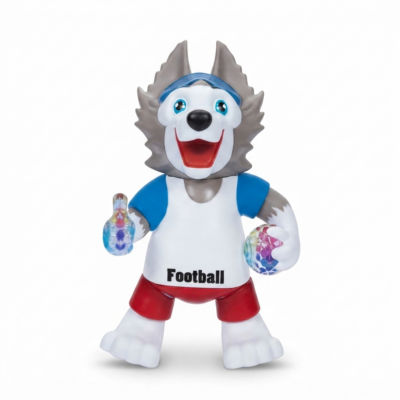 TOYOOS Dancing Football Wolf Toy with LED Lights & Music | Interactive Musical Toy for Kids | Flashing Light-Up Action Figure | Fun Educational Gift for Boys & Girls 3+ Years
