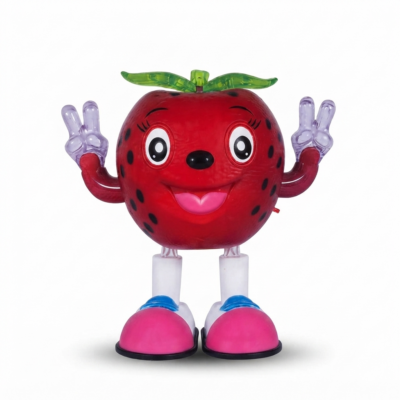 Dancing Strawberry Musical Toy with LED Flashing Lights, Sound & Moving Action | Interactive Cartoon Toy for Kids, Toddlers & Babies | Educational Light & Music Toy