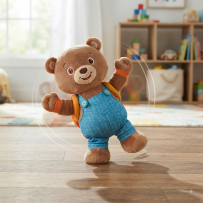 Dancing Teddy Bear Toy for Kids | Musical Dancing Toy with Glowing Belly & Moving Action | Interactive Soft Toy for Children