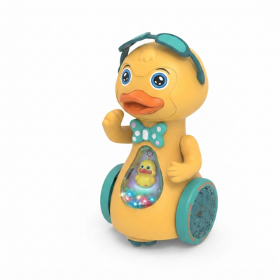 Musical Duck Toy with Mist Spray, LED Lights & Obstacle Avoidance | Automatic Moving Duck Toy for Kids | Battery Operated Interactive Toy for Boys & Girls