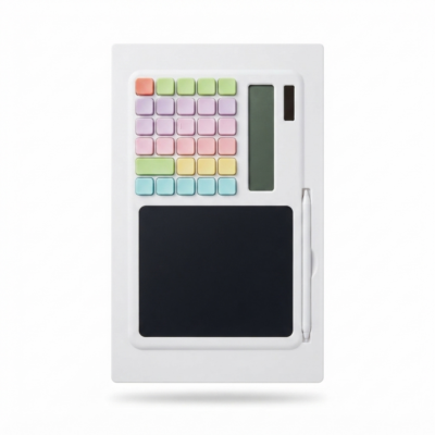 LCD Writing Tablet for Kids with Calculator | 2-in-1 Digital Writing Pad & Learning Board | Reusable Drawing Tablet with Stylus | Educational Toy for School, Home & Travel