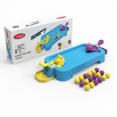 TOYOOS Hungry Frog Board Game for Kids | 2 Player Fast Action Frog Feeding Game | Family Indoor Table Game with 18 Colorful Balls | Educational Game for Boys & Girls Age 3+