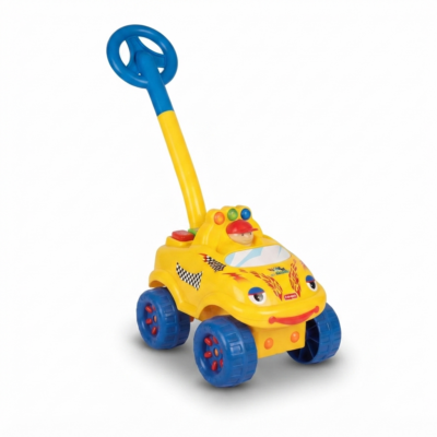 Kids Push Walker Toy Car for Toddlers | Manual Steering Push Car with Handle | Walking Support Learning Toy | Indoor Play Vehicle for Boys & Girls