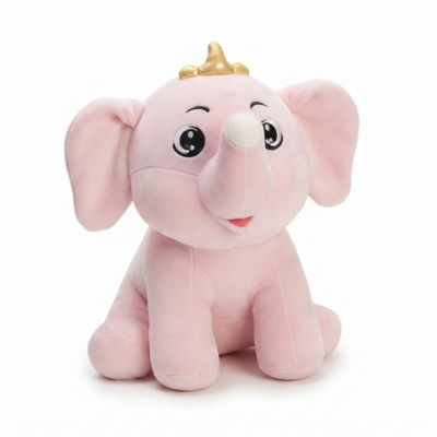 Pink Elephant Soft Plush Toy for Kids | Cute Cuddly Elephant Stuffed Animal for Baby & Children
