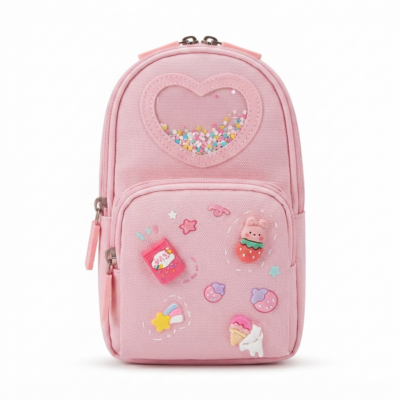 Cute Pink Large Capacity Pencil Case for Girls | Multi-Compartment Stationery Organizer Bag | Portable School Pen Pencil Pouch with Zipper Storage