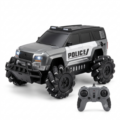 RC Off-Road Police Truck for Kids | 2.4GHz Remote Control Car with LED Lights, 360° Drift Stunt, All-Terrain Wheels, Long Range Control Toy Vehicle for Boys & Girls