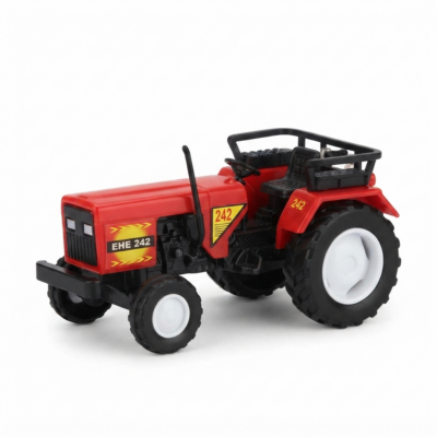 Red Tractor Toy for Kids | Pull Back Toy Tractor with Large Wheels & Detailed Body Design | Farm Vehicle Toy for Boys & Girls | Toyoos