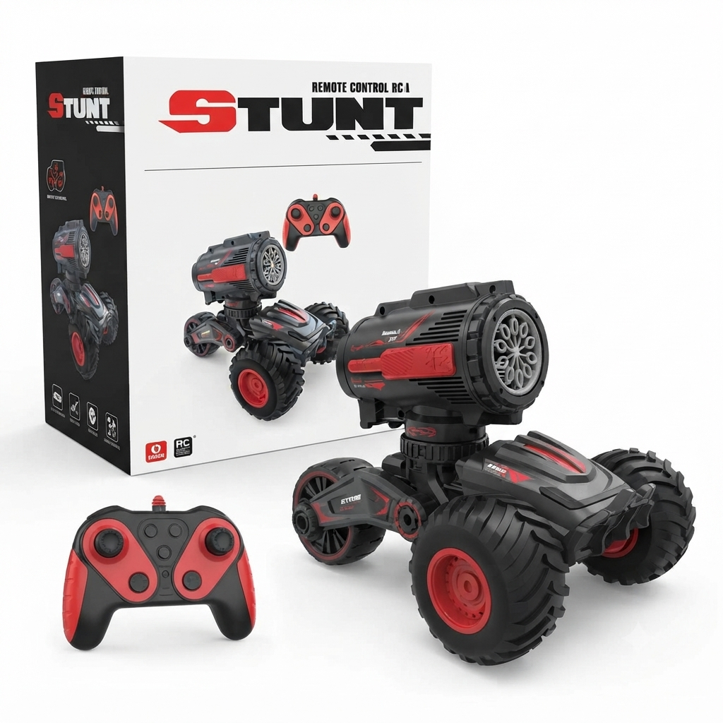Remote Control Stunt Car 360° Rotating RC Car for Kids, 2.4GHz Off-Road Monster Truck with Big Tires, High-Speed Drift & Flip Toy for Boys and Girls