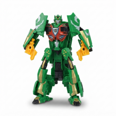 Transforming Robot Car Toy for Kids | 2-in-1 Vehicle to Robot Action Figure | Convertible Battle Robot Toy with Weapons | Educational STEM Toy for Boys & Girls 3+ Years