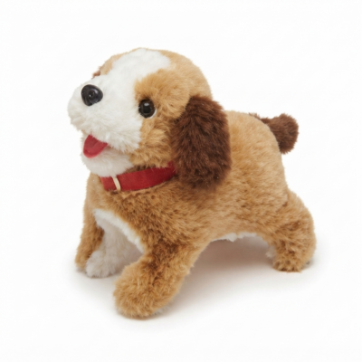 Walking Puppy Toy for Kids | Cute Interactive Dog Toy with Walking, Turning & Somersault Action | Battery Operated Plush Puppy Toy for Boys & Girls