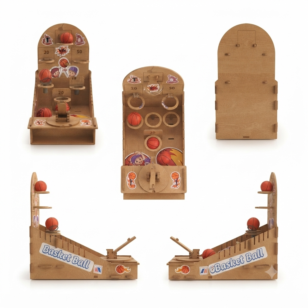 Wooden Basketball Game (2)
