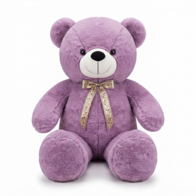 96 CM Giant Teddy Bear Soft Toy for Kids & Girls | Ultra Soft Plush Teddy Bear with Satin Ribbon | Big Hugging Teddy | Birthday, Anniversary & Valentine's Gift | Purple