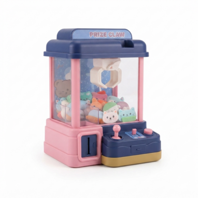 Kids Prize Claw Machine Toy with Mini Plush Toys | Mini Arcade Claw Game with Joystick & Grabber | Fun Interactive Pretend Play Toy for Boys & Girls
