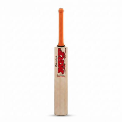 Junior Cricket Bat for Kids | Lightweight Wooden Cricket Bat with Anti-Slip Orange Grip | Beginner Training Bat for Indoor & Outdoor Play