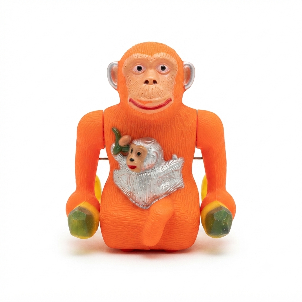 Monkey with Baby Toy Figure for Kids | Realistic Movable Animal Toy