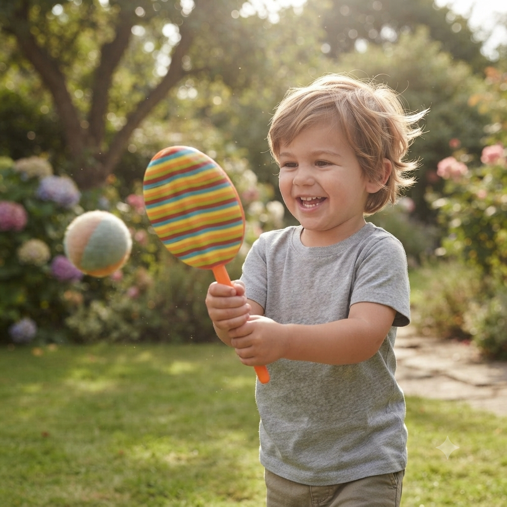 rainbow paddle ball toy (4)