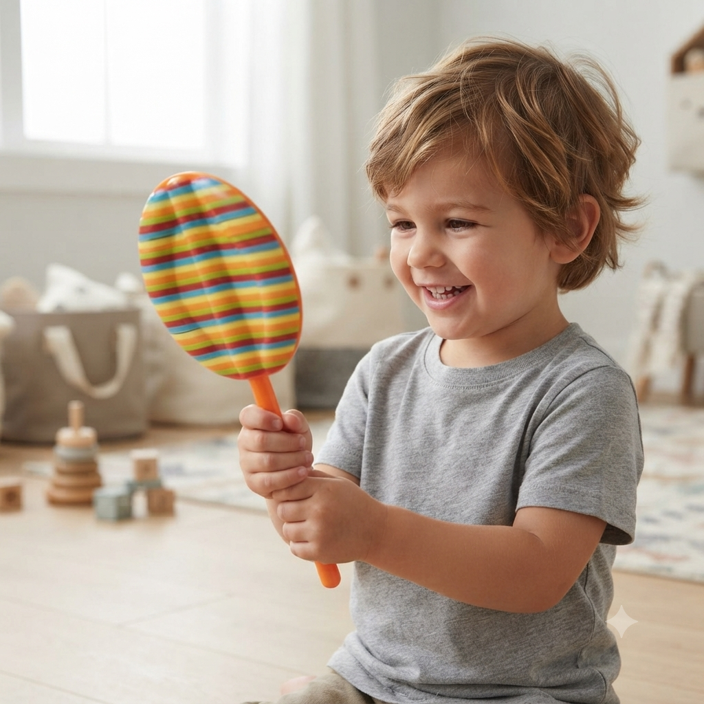 rainbow paddle ball toy (5)
