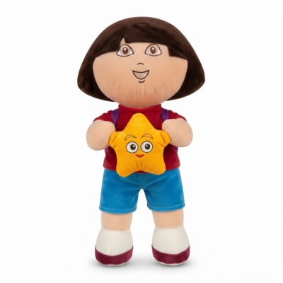 TOYOOS Soft Plush Doll with Star Cushion | Cute Stuffed Toy for Kids | Ultra Soft Velvet Fabric | Premium PP Cotton Filled | Washable Hugging Plush Toy | Birthday Gift for Boys & Girls | 35 cm